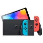 nintendo switch oled blue/red neon